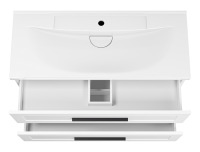 Тумба с раковиной Misty Модерн 100 подвесная, матовая белая