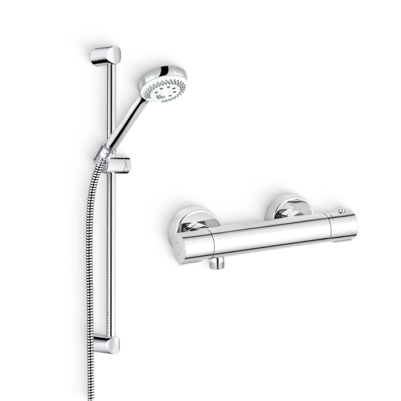 Душевой комплект Термостат Kludi Basic 350020538 + Гарнитур Logo 6836005-00