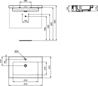 Мебельная раковина Ideal Standard Extra T436201