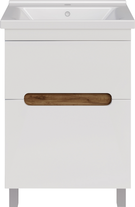 Тумба с раковиной ASB-Mebel Вита 60 белый, дуб золотой