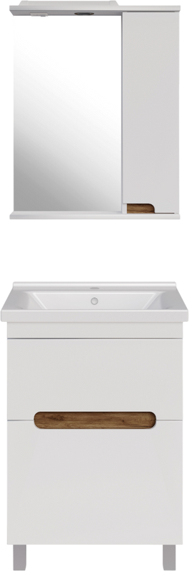 Тумба с раковиной ASB-Mebel Вита 60 белый, дуб золотой