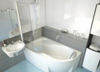 Акриловая ванна Ravak Rosa 95 L 160x95 см, угловая, левая, пристенная, белая, асимметричная, на ножках