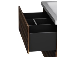 Тумба с раковиной AM.PM Gem 75 подвесная, орех