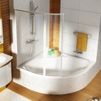 Акриловая ванна Ravak New Day 140x140 см, угловая, встраиваемая, белая, четверть круга, на ножках