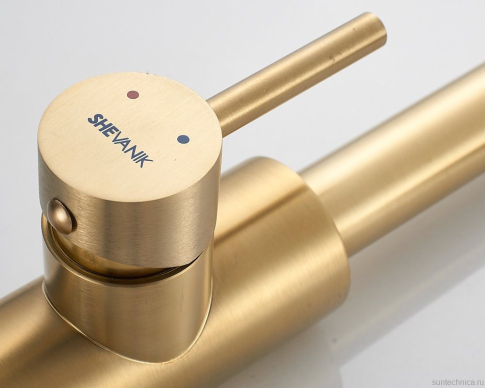 Смеситель для кухни Shevanik S263G золотой сатин