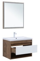 Тумба под раковину Aquanet Тренд 75 дуб рустикальный/белый сатин Тумба под раковину Aquanet Тренд 75 дуб рустикальный/белый сатин