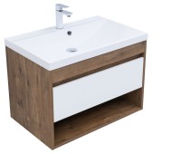 Тумба под раковину Aquanet Тренд 75 дуб рустикальный/белый сатин Тумба под раковину Aquanet Тренд 75 дуб рустикальный/белый сатин