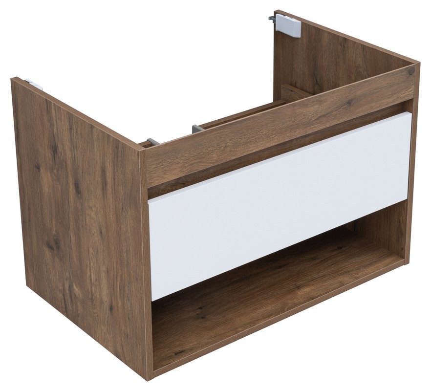 Тумба под раковину Aquanet Тренд 75 дуб рустикальный/белый сатин