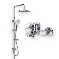 Душевой комплект Смеситель AM.PM X-Joy F85A10000 + Стойка Spirit V2.0 F0770A100