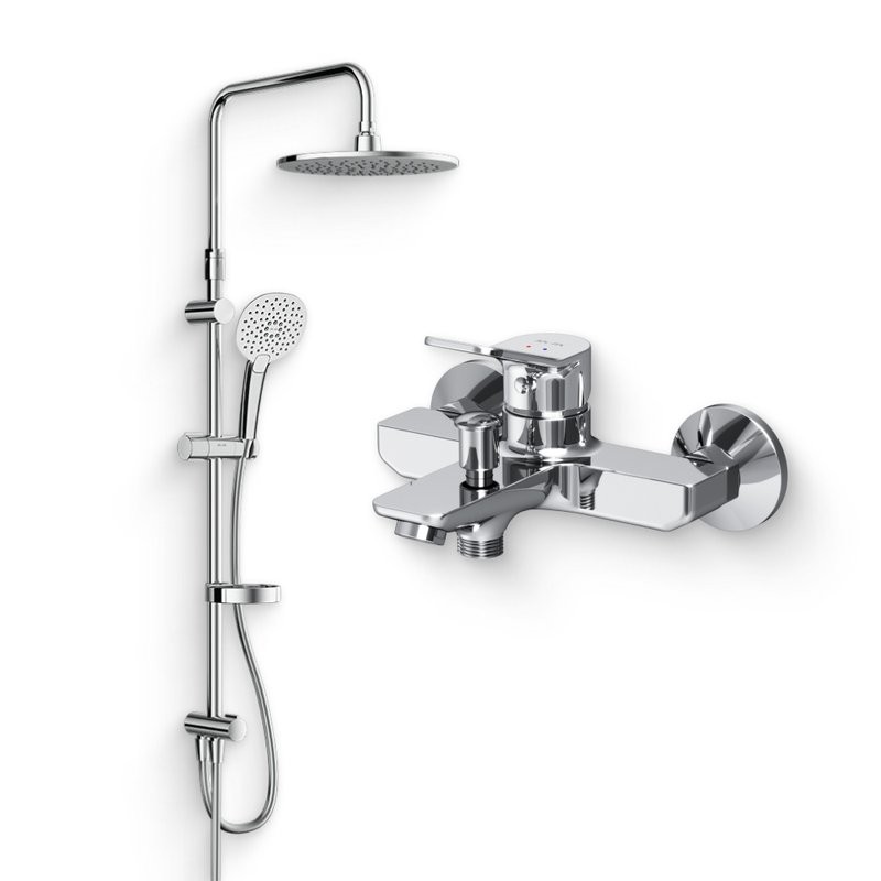 Душевой комплект Смеситель AM.PM X-Joy F85A10000 + Стойка Spirit V2.0 F0770A100