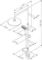 Душевой комплект Смеситель AM.PM X-Joy F85A10000 + Стойка Spirit V2.0 F0770A100