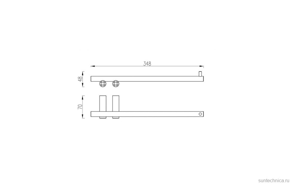 Держатель для полотенец Abber Osten 316 AA1854BGG брашированная оружейная сталь