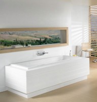 Акриловая ванна Riho Lusso 200x90 см, встраиваемая, белая, с каркасом, со сливом-переливом