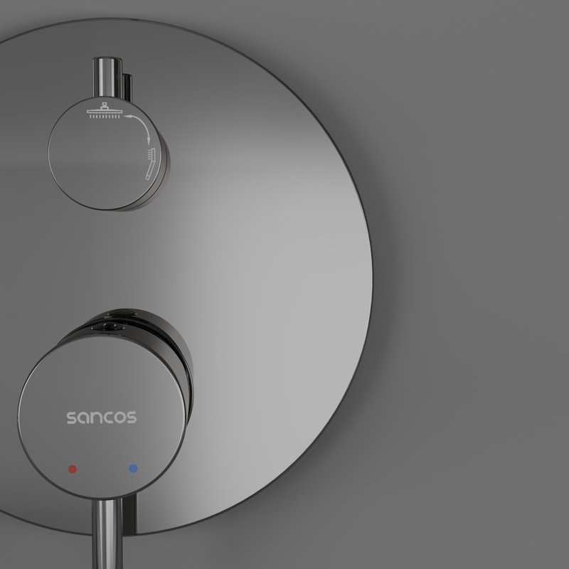 Душевой комплект Sancos Select SC3003CH хром, С ВНУТРЕННЕЙ ЧАСТЬЮ