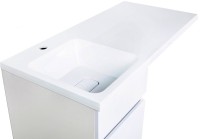 Тумба под раковину Orange Sistema 40 L белый глянец, с бельевой корзиной, под стиральную машину