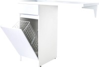 Тумба под раковину Orange Sistema 40 L белый глянец, с бельевой корзиной, под стиральную машину