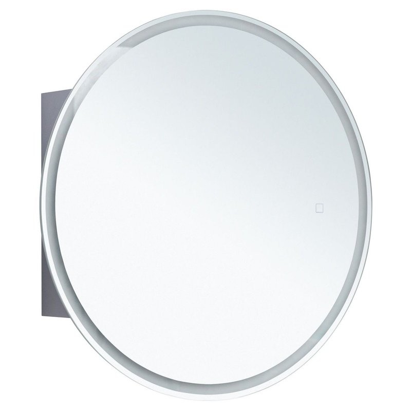 Шкаф с зеркалом в ванную с подсветкой Aquanet Оптима 70 белый, с LED подсветкой