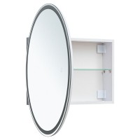 Шкаф с зеркалом в ванную с подсветкой Aquanet Оптима 70 белый, с LED подсветкой