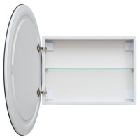 Шкаф с зеркалом в ванную с подсветкой Aquanet Оптима 70 белый, с LED подсветкой