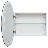 Шкаф с зеркалом в ванную с подсветкой Aquanet Оптима 70 белый, с LED подсветкой