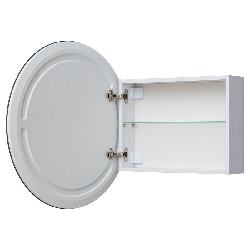 Шкаф с зеркалом в ванную с подсветкой Aquanet Оптима 70 белый, с LED подсветкой