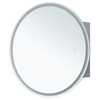 Шкаф с зеркалом в ванную с подсветкой Aquanet Оптима 70 белый, с LED подсветкой