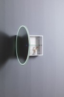 Шкаф с зеркалом в ванную с подсветкой Aquanet Оптима 70 белый, с LED подсветкой