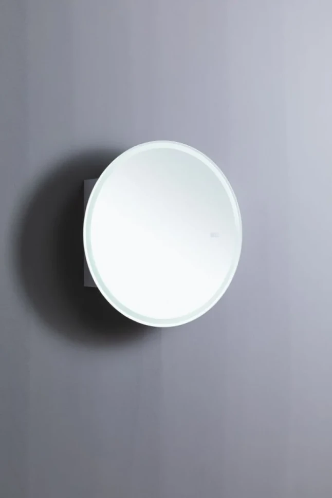 Шкаф с зеркалом в ванную с подсветкой Aquanet Оптима 70 белый, с LED подсветкой