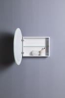 Шкаф с зеркалом в ванную с подсветкой Aquanet Оптима 70 белый, с LED подсветкой