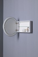 Шкаф с зеркалом в ванную с подсветкой Aquanet Оптима 70 белый, с LED подсветкой