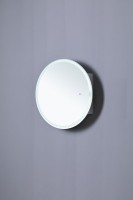 Шкаф с зеркалом в ванную с подсветкой Aquanet Оптима 70 белый, с LED подсветкой