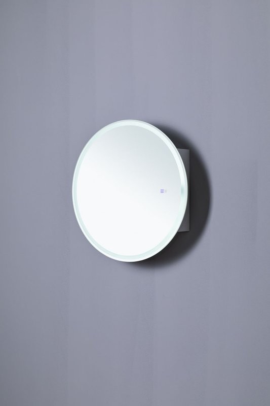 Шкаф с зеркалом в ванную с подсветкой Aquanet Оптима 70 белый, с LED подсветкой