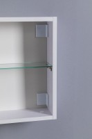 Шкаф с зеркалом в ванную с подсветкой Aquanet Оптима 70 белый, с LED подсветкой