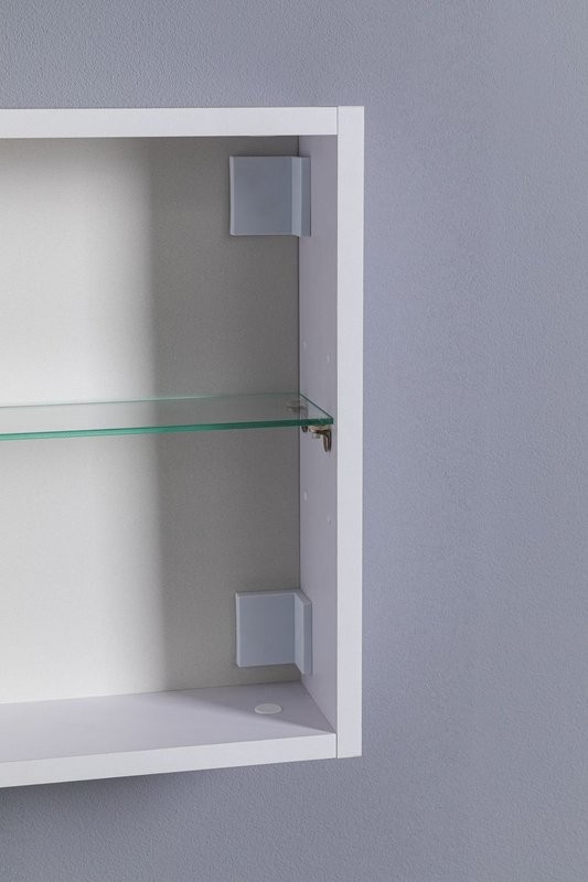 Шкаф с зеркалом в ванную с подсветкой Aquanet Оптима 70 белый, с LED подсветкой