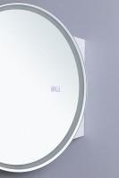 Шкаф с зеркалом в ванную с подсветкой Aquanet Оптима 70 белый, с LED подсветкой