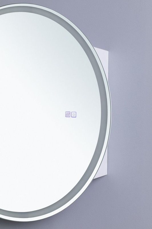 Шкаф с зеркалом в ванную с подсветкой Aquanet Оптима 70 белый, с LED подсветкой