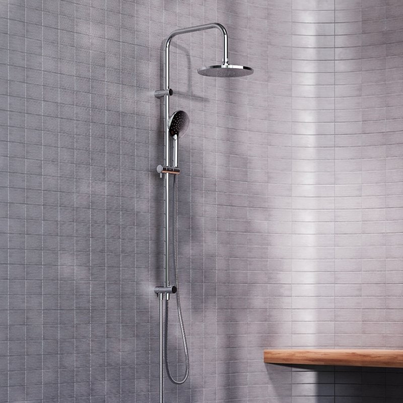 Душевой комплект Смеситель Damixa RedBlu Origin Evo 2 781000000 + Стойка Jupiter 977000000