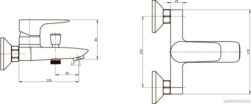Душевой комплект Смеситель Damixa RedBlu Origin Evo 2 781000000 + Стойка Jupiter 977000000