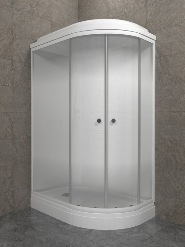 Душевая кабина Triton Коралл Лайт L 120х80 см, белая