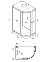Душевая кабина Triton Коралл Лайт L 120х80 см, белая