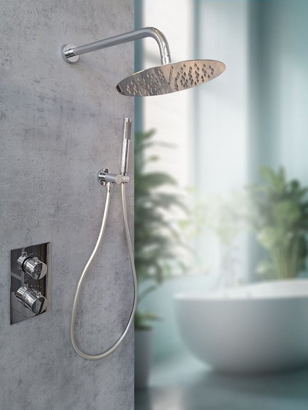 Душевой комплект AltroBagno Unione 040407 Cr С ВНУТРЕННЕЙ ЧАСТЬЮ, хром