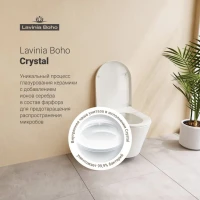 Комплект Lavinia Boho Унитаз подвесной Biore Rimless 3304102R + Крышка-сиденье Biore 33290410 с микролифтом + Инсталляция RelFix 38010010 + Кнопка RelFix 3805005V фиолетовая, хром