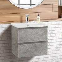 Тумба под раковину BelBagno Albano-Cer 50 подвесная, cemento verona grigio