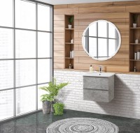 Тумба под раковину BelBagno Albano-Cer 50 подвесная, cemento verona grigio