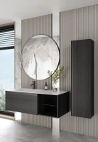 Тумба под раковину без столешницы Armadi Art Quatro 6 120 oak anthracite, профиль anthracite
