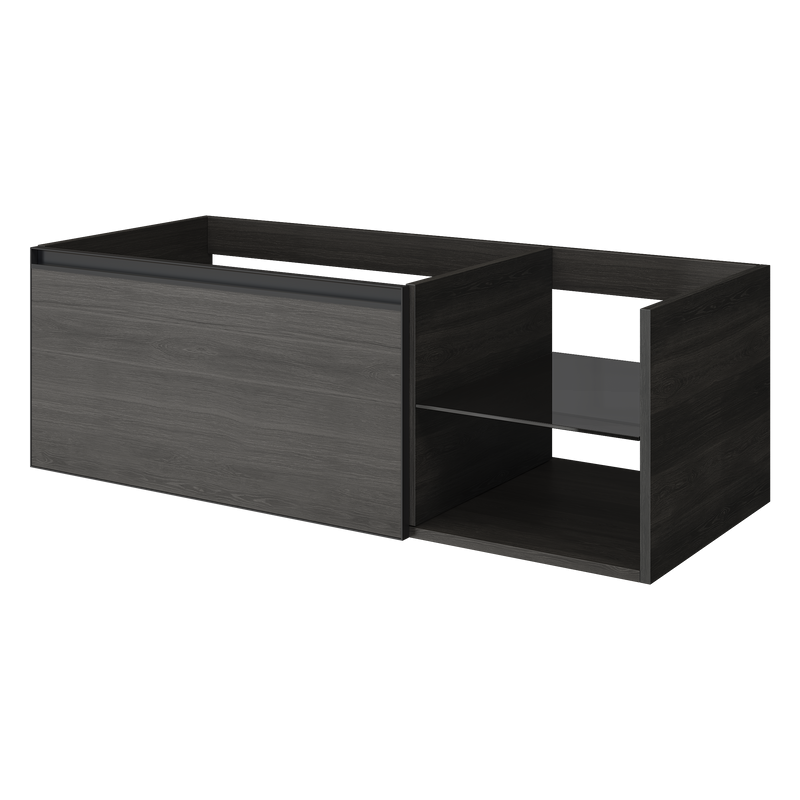 Тумба под раковину без столешницы Armadi Art Quatro 6 120 oak anthracite, профиль anthracite