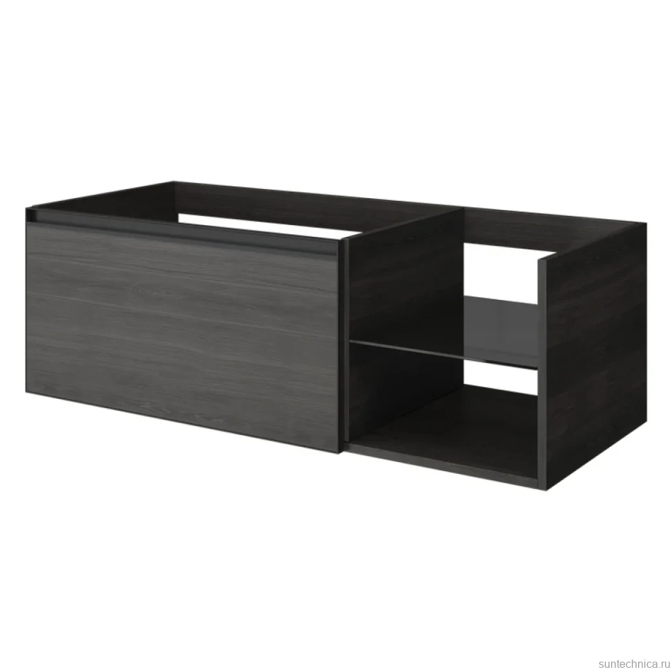 Тумба под раковину без столешницы Armadi Art Quatro 6 120 oak anthracite, профиль anthracite