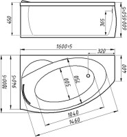 Ванна из искусственного камня Фэма Аделина R 160x100 см, угловая, правая, пристенная, белая, асимметричная, на ножках, с сиденьем