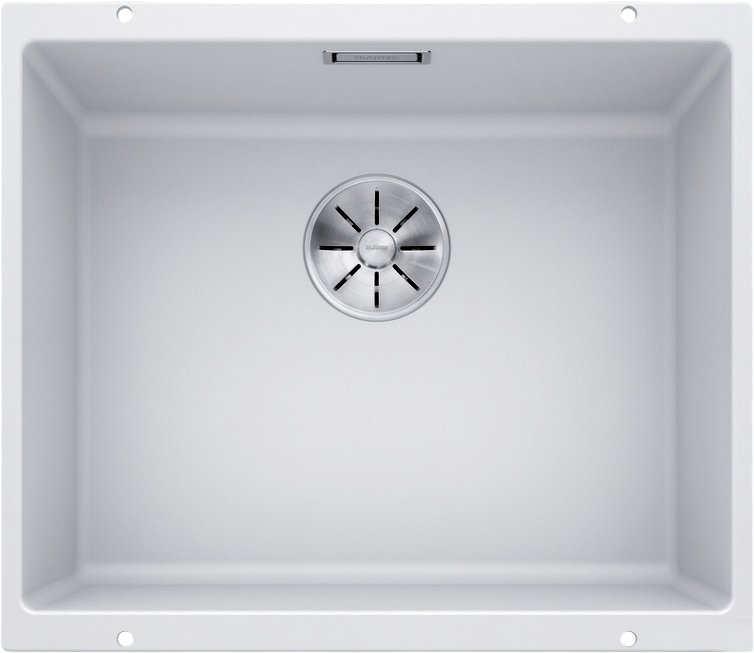 Комплект Мойка Blanco Subline 500-U Silgranit, белая + Измельчитель Franke
