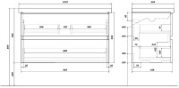 Тумба с раковиной SanStar Тоскана 100 дуб сонома светлый, раковина Kirovit Фостер 100